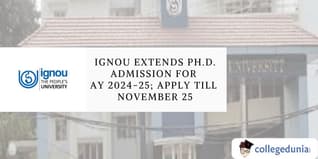 IGNOU Extends Ph.D. Admission For AY 2024-25; Apply till November 25